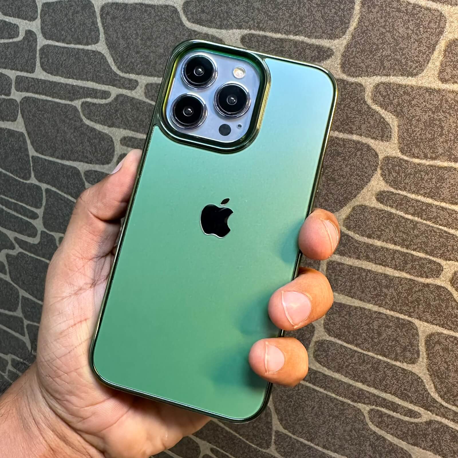 iphone12pro HADORO クロコ アリゲータケース ボトルグリーン